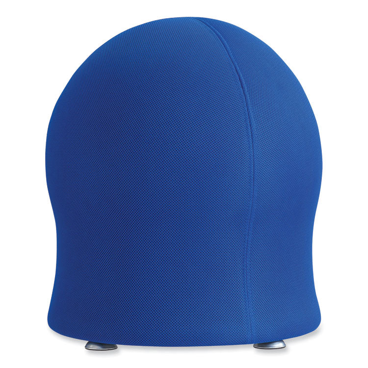 Zenergy Ball Chair, Backless, Supports Up to 250 lb, Blue Fabric