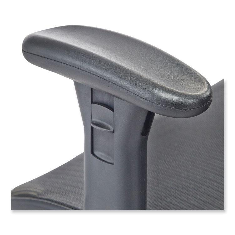 Lineage Big and Tall All-Mesh Task Chair, Supports Up to 400 lb, 19.5" to 23.25" Seat Height, Black Seat, Chrome Base