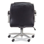 Lineage Big and Tall Mid Back Task Chair 24.5" Back, Supports 350 lb, 19.5" to 23.25" Seat Height, Black Seat, Chrome Base