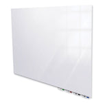 Aria Low-Profile Frameless Magnetic Glassboard, 36" x 24", White Surface