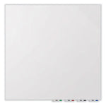 Aria Low-Profile Frameless Magnetic Glassboard, 60" x 36", White Surface