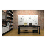 Aria Low-Profile Frameless Magnetic Glassboard, 72" x 48", White Surface