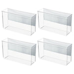 iDESIGN Magnetic Plastic Storage Bin, 6.25" x 3"x 11", Clear, 4/Pack (28111M4)
