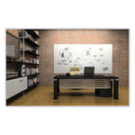Aria Low-Profile Frameless Magnetic Glassboard, 96" x 48", White Surface