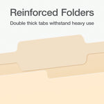 Pendaflex Heavy Duty File Folder, 1-Tab, Legal Size, Manila, 100/Box (1007056)