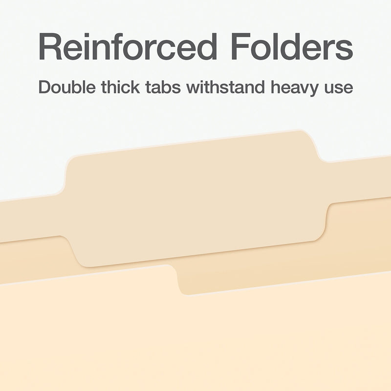 Pendaflex Heavy Duty File Folder, 1-Tab, Legal Size, Manila, 100/Box (1007056)