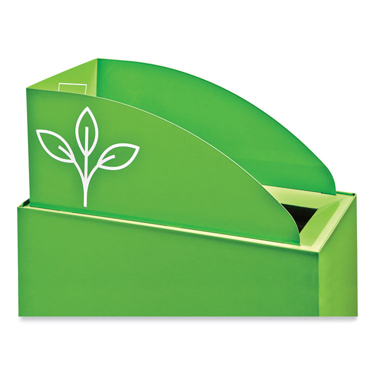 Mixx Recycling Center Lid, Topper Style, 9.87w x 19.87d x 0.62h, Green