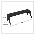 E-Z Sort Satellite Mail Station Base, 57.5 x 18.25 x 14 to 19, Black