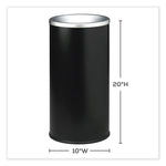 Ash Urn, 10" dia x 20"h, Black