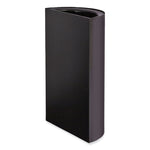 Mixx Recycling Center Half-Round Receptacle, 23 gal, Steel, Black