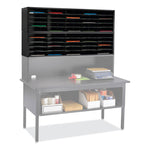 E-Z Sort Sorter Module, 20 Compartments, 57.5 x 13 x 14.25, Black