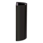 Mixx Recycling Center Half-Round Receptacle, 23 gal, Steel, Black
