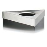 Trifecta Waste Receptacle Lid, No Inscription, 20w x 20d x 3h, Stainless Steel