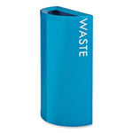 Mixx Recycling Center Half-Round Receptacle, 23 gal, Steel, Blue