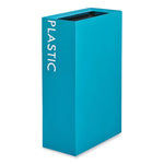 Mixx Recycling Center Rectangular Receptacle, 29 gal, Steel, Blue