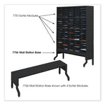 E-Z Sort Satellite Mail Station Base, 57.5 x 18.25 x 14 to 19, Black