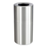 Single Recycling Receptacle, 20 gal, Steel, Brushed Aluminum