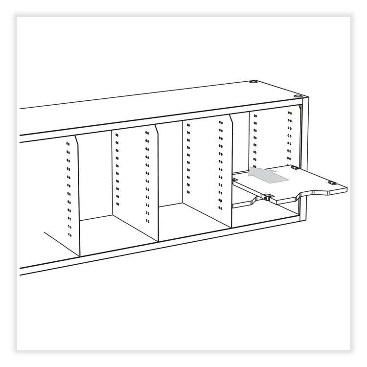 E-Z Sort Additional Mail Trays, 5 Shelves, 11 x 12.5 x 0.5, Gray