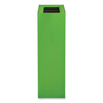 Mixx Recycling Center Rectangular Receptacle, 29 gal, Steel, Green
