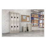 Plastic Step-On Receptacle, 12 gal, Plastic, Tan