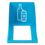 Mixx Recycling Center Lid, Topper Style, 9.87w x 19.87d x 0.62h, Blue
