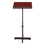 Portable Presentation Lectern Stand, 20 x 18.25 x 44, Mahogany