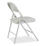 950 Series Vinyl Padded Steel Folding Chair, Supports Up to 250 lb, 17.75" Seat Height, Gray, 4/Carton
