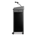 Greystone Lectern with Sound, 23.5 x 19.25 x 45.5, Charcoal Gray