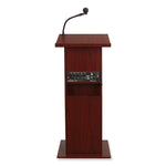Power Plus Lectern, 22 x 17 x 46, Mahogany