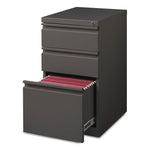 Full-Width Pull 20 Deep Mobile Pedestal File, 3-Drawer: Box/Box/File, Letter, Medium Tone, 15x19.88x27.75