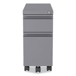 Zip Mobile Pedestal File, 2-Drawer, Box/File, Legal/Letter, Arctic Silver, 10 x 19.88 x 21.75