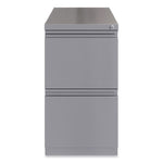 Full-Width Pull 20 Deep Mobile Pedestal File, 2-Drawer: File/File, Letter, Arctic Silver, 15 x 19.88 x 27.75