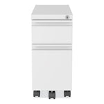 Zip Mobile Pedestal File, 2-Drawer: Box/File, Legal/Letter, White, 10 x 19.88 x 21.75