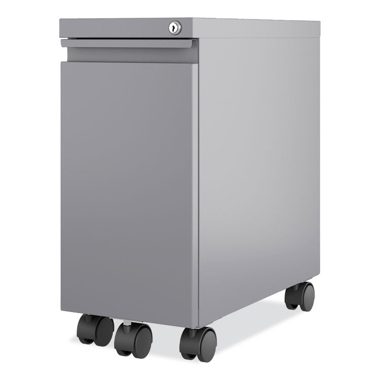 Zip Mobile Pedestal File, 1-Drawer, File, Legal/Letter, Arctic Silver, 10 x 19.88 x 21.75
