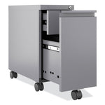 Zip Mobile Pedestal File, 1-Drawer, File, Legal/Letter, Arctic Silver, 10 x 19.88 x 21.75