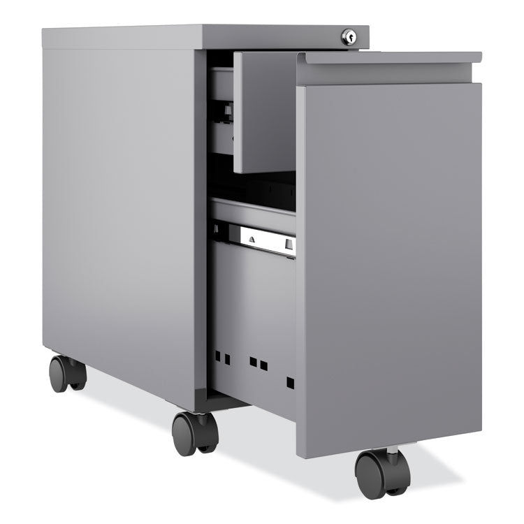 Zip Mobile Pedestal File, 1-Drawer, File, Legal/Letter, Arctic Silver, 10 x 19.88 x 21.75