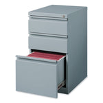 Full-Width Pull 20 Deep Mobile Pedestal File, 3-Drawer: Box/Box/File, Letter, Platinum, 15 x 19.88 x 27.75
