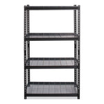 Iron Horse 2300 Wire Deck Shelving, Four-Shelf, 36w x 18d x 60h, Black