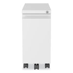 Zip Mobile Pedestal File, 1-Drawer, File, Legal/Letter, White, 10 x 19.88 x 21.75