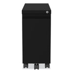 Zip Mobile Pedestal File, 1-Drawer: File, Legal/Letter, Black, 10 x 19.88 x 21.75