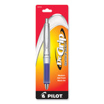 Dr. Grip Center of Gravity Ballpoint Pen, Retractable, Medium 1 mm, Black Ink, Silver/Navy Barrel