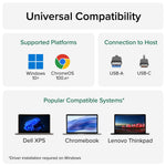 Plugable USB 3.0 and USB-C Universal Laptop Docking Station for Windows (UD-3900Z)