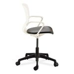Shell Desk Chair, Supports Up to 275 lb, 17" to 20" Seat Height, Black Seat, White Back, Black/White Base