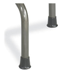 Diesel Low Base Stool, Backless, Supports Up to 250 lb, 16" to 22" Seat Height, Black Seat, Pewter Base