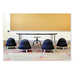 Diesel Low Base Stool, Backless, Supports Up to 250 lb, 16" to 22" Seat Height, Black Seat, Pewter Base