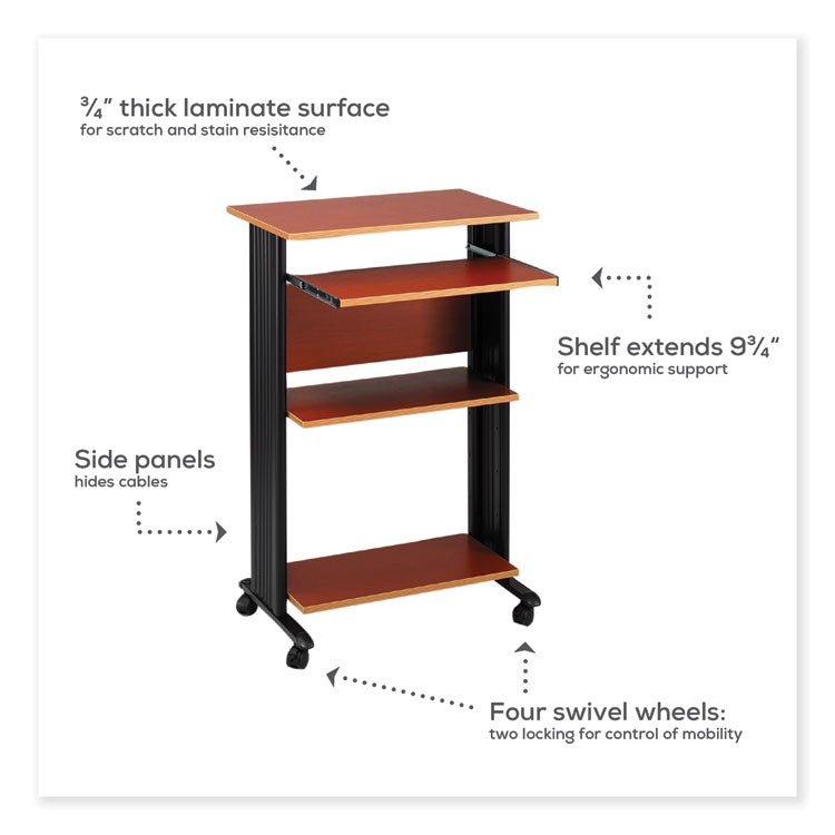 Muv Standing Desk, 29.5" x 22" x 45", Cherry