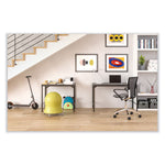 Zenergy Ball Chair, Backless, Supports Up to 250 lb, Green Vinyl Seat, Silver Base