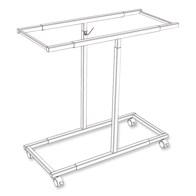 Mobile Vertical File, 12 Hanging Clamps, 39.25w x 16d x 52h, Tan