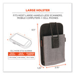 Squids 5544 Phone Style Scanner Holster with Belt Clip and Loops, 1 Compartment, 3.75 x 1.25 x 6.5, Gray
