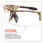 Skullerz Dagr Safety Glasses, Kryptek Highlander Nylon Impact Frame, Clear Polycarbonate Lens